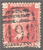 Great Britain Scott 33 Used Plate 118 - HH